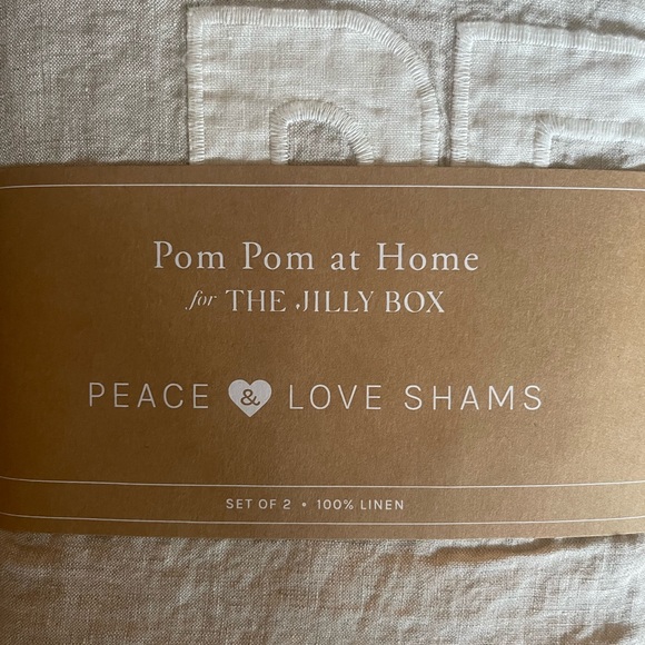 Pom Pom at Home for the Jilly Box - Peace + Love Linen Pillow Shams - Picture 7 of 7